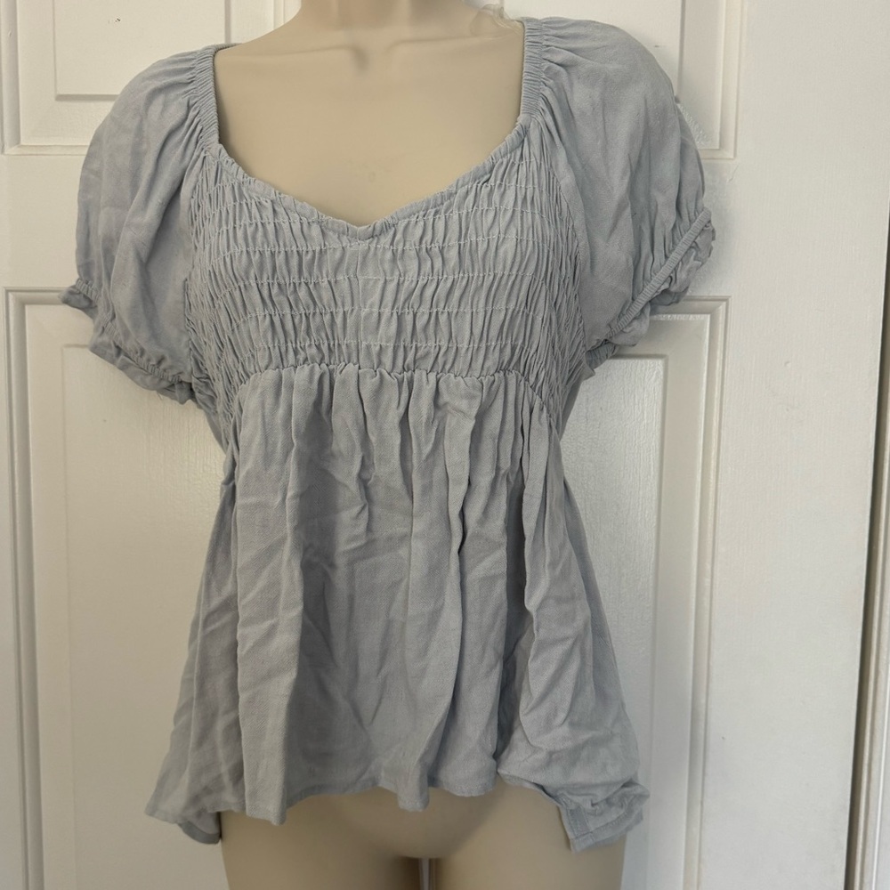 Light blue babydoll top